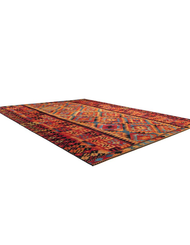 Detail image of 10' x 13' Easy-Clean Tribal Indoor / Outdoor Rug