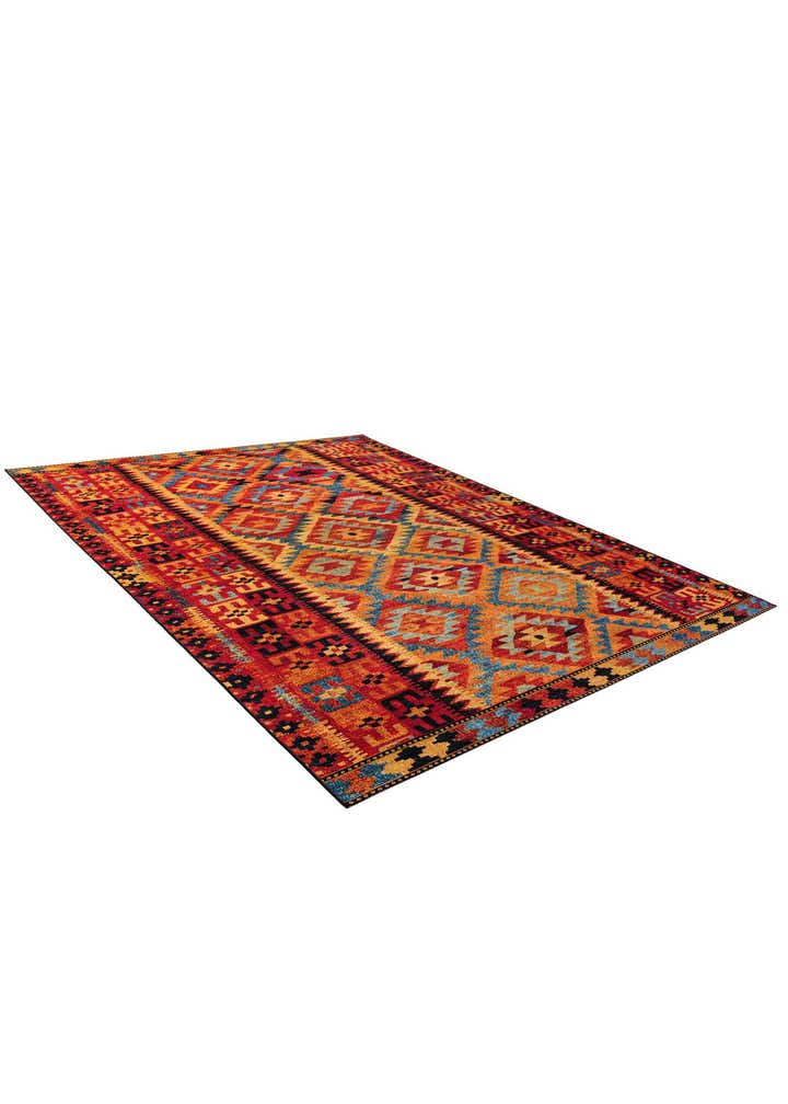 9' x 12' Easy-Clean Tribal Indoor / Outdoor Rug