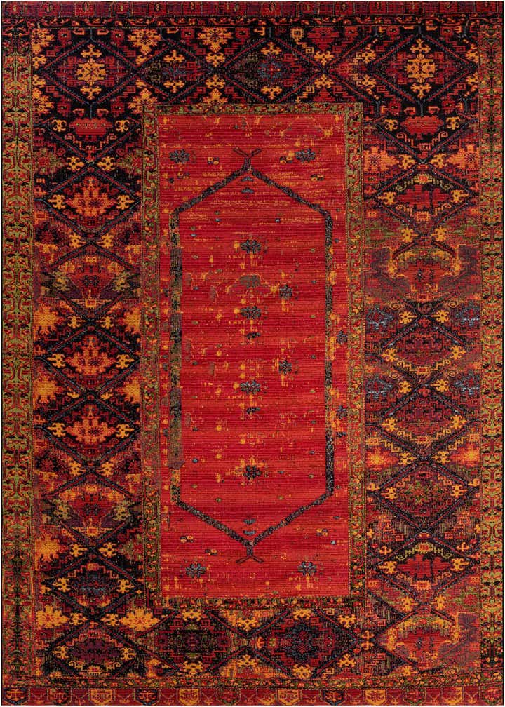 10' x 13' Easy-Clean Tribal Indoor / Outdoor Rug