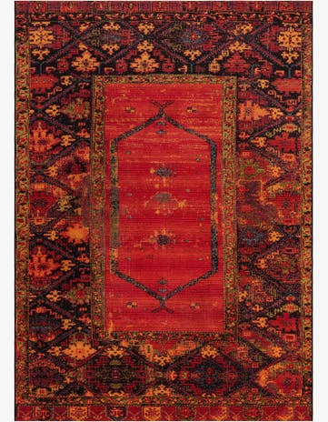 7' x 10' Easy-Clean Tribal Indoor / Outdoor Rug