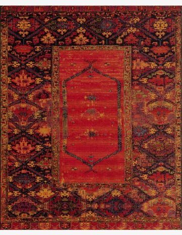 7' 10 x 10' Easy-Clean Tribal Indoor / Outdoor Rug