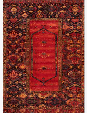 Easy-Clean Tribal Indoor / Outdoor Rug