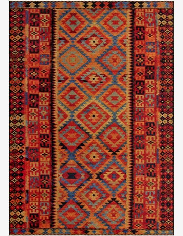 10' x 14' Easy-Clean Tribal Indoor / Outdoor Rug