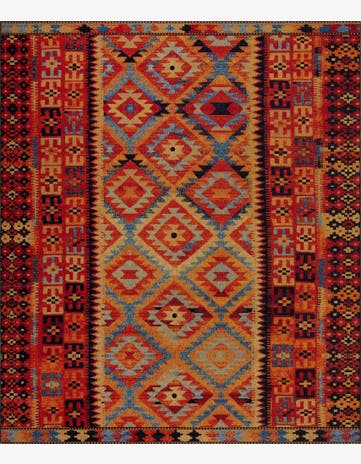 10' x 12' Easy-Clean Tribal Indoor / Outdoor Rug