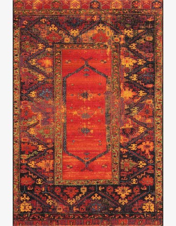 4' x 6' Easy-Clean Tribal Indoor / Outdoor Rug