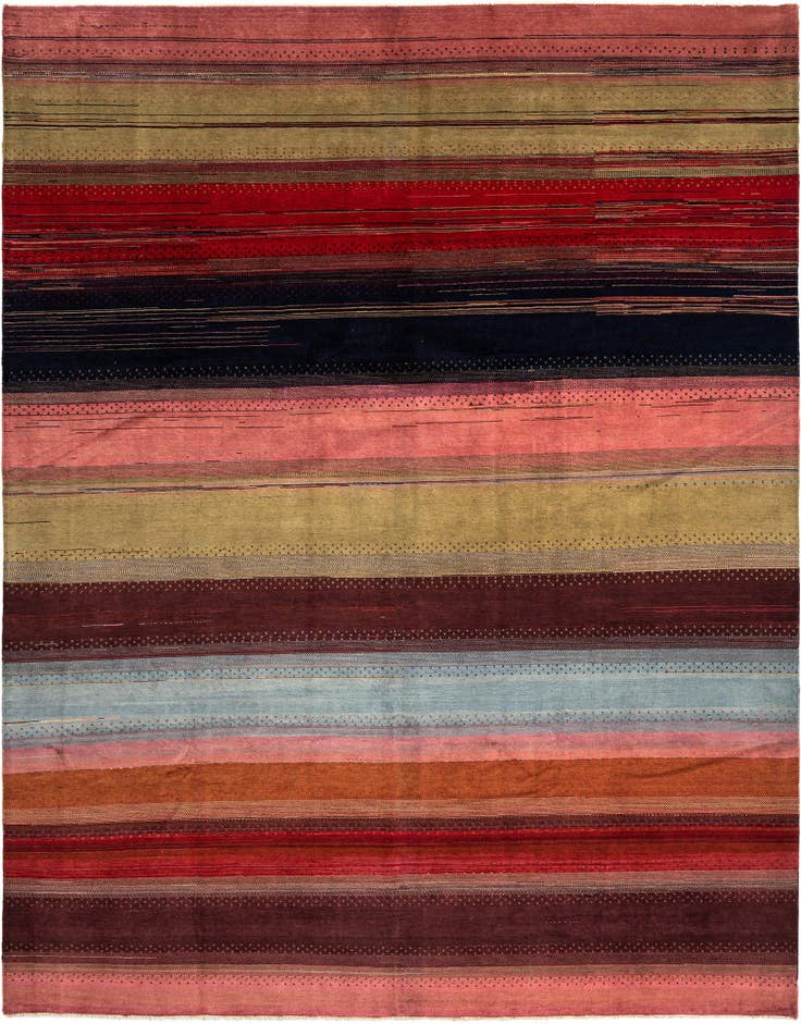 Detail image of 8' 7 x 10' 11 Pakistani Modern Wool Rug