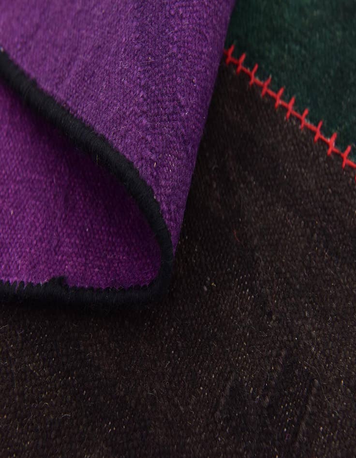 Detail image of 7' 2 x 9' 10 Hand Woven Patchwork Wool Rug