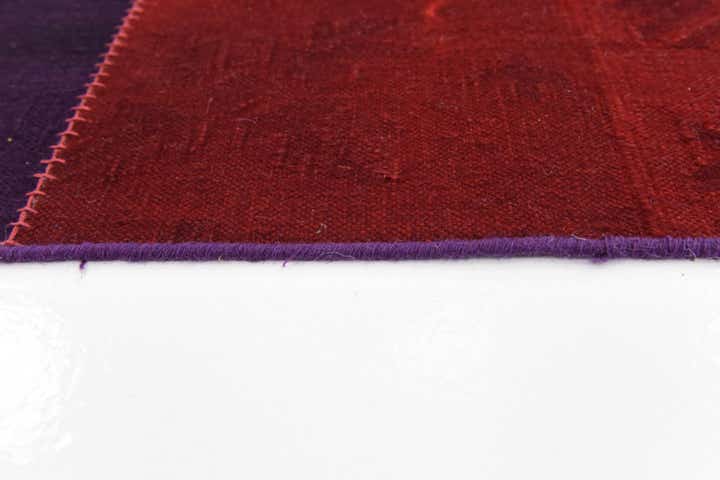 7' 4 x 10' Hand Woven Patchwork Wool Rug