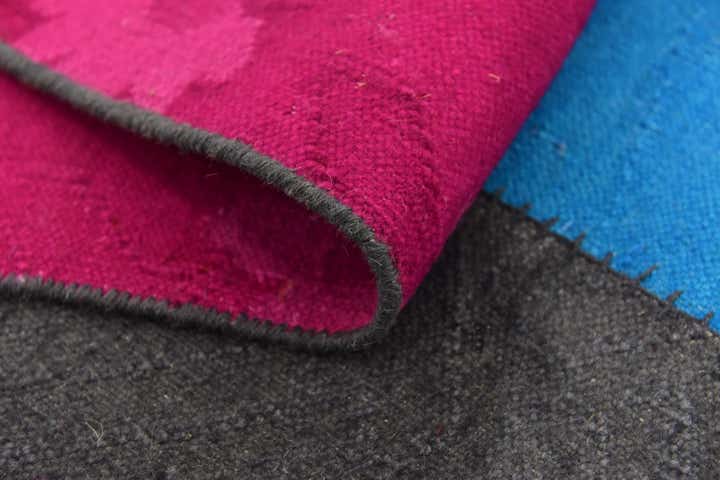 7' 3 x 10' Hand Woven Patchwork Wool Rug