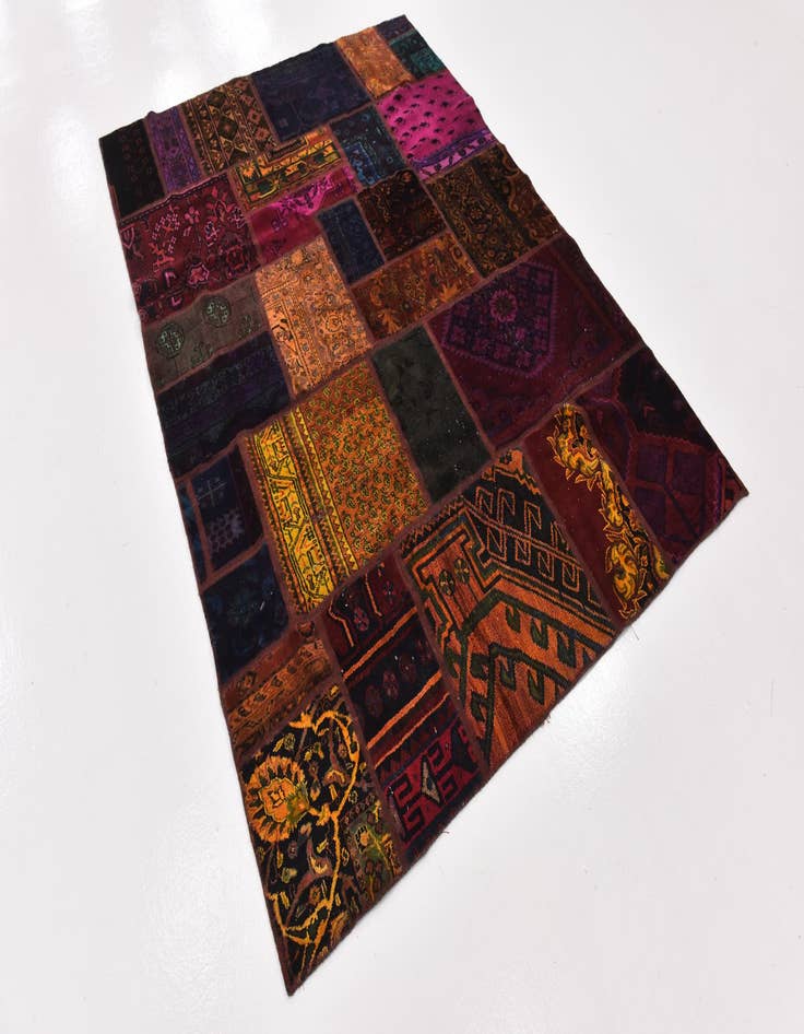 Detail image of 5' 7 x 7' 8 Hand Knotted Patchwork Persian Wool Rug