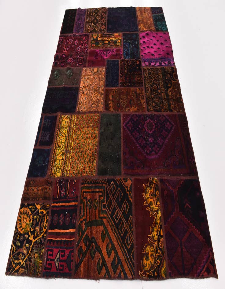 Detail image of 5' 7 x 7' 8 Hand Knotted Patchwork Persian Wool Rug