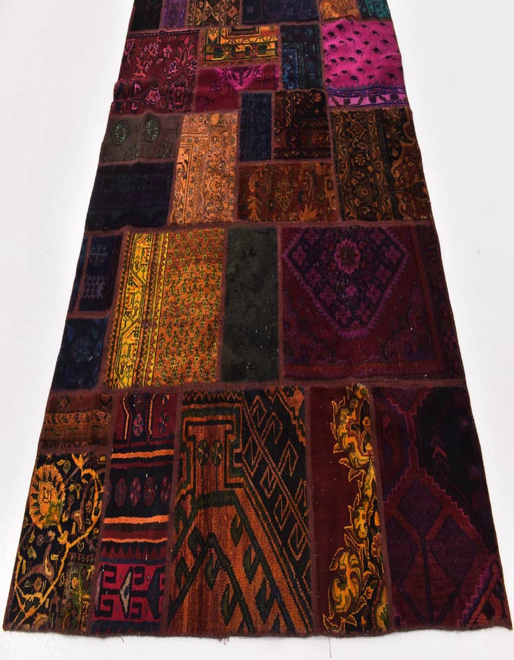 Detail image of 5' 7 x 7' 8 Hand Knotted Patchwork Persian Wool Rug