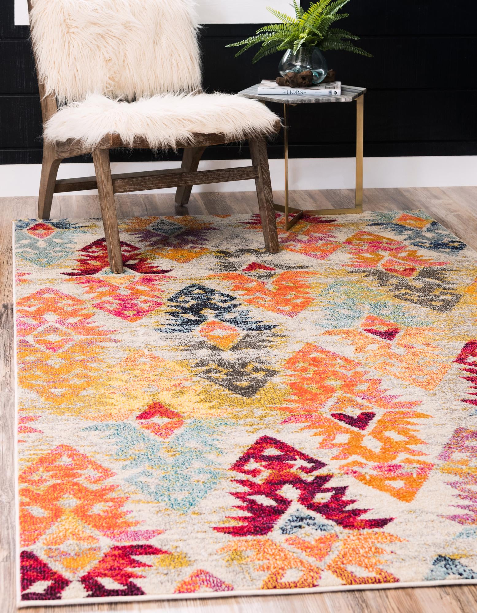 4' x 6' Washable Santa Fe Rug