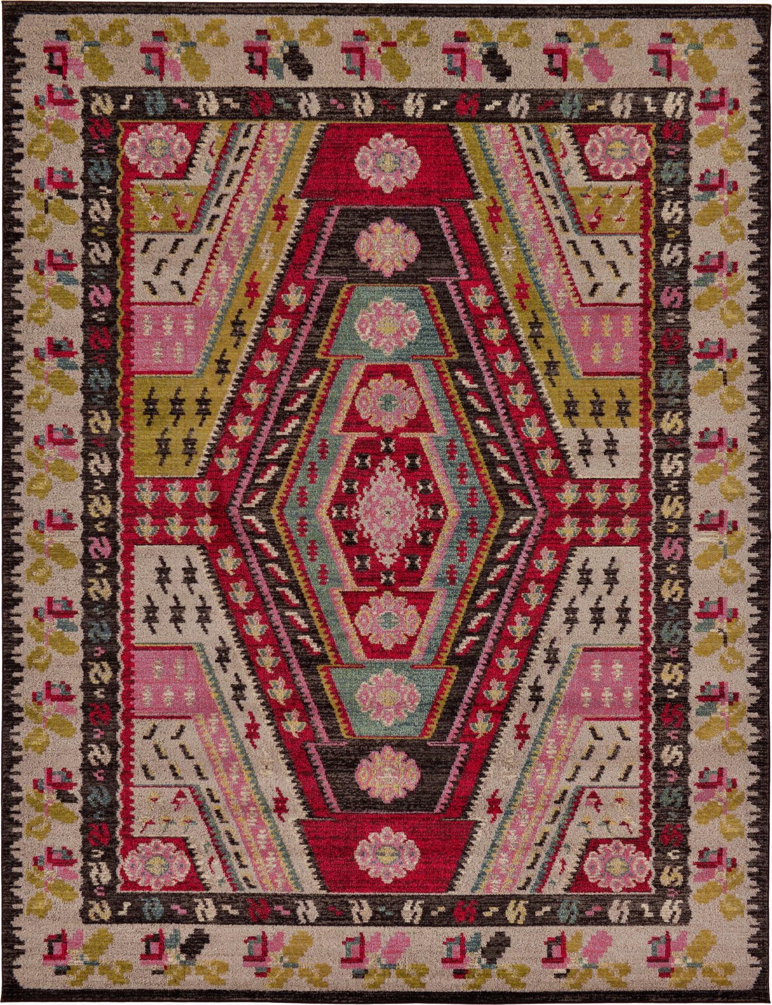Primary image 9' x 12' 2  Washable Santa Fe Rug
