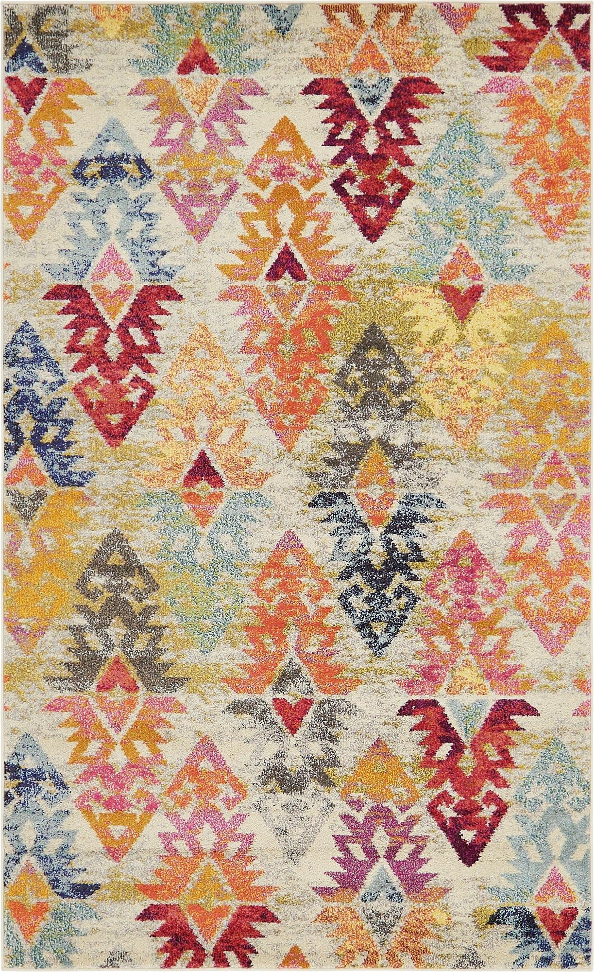 Primary image 5' x 8'  Washable Santa Fe Rug