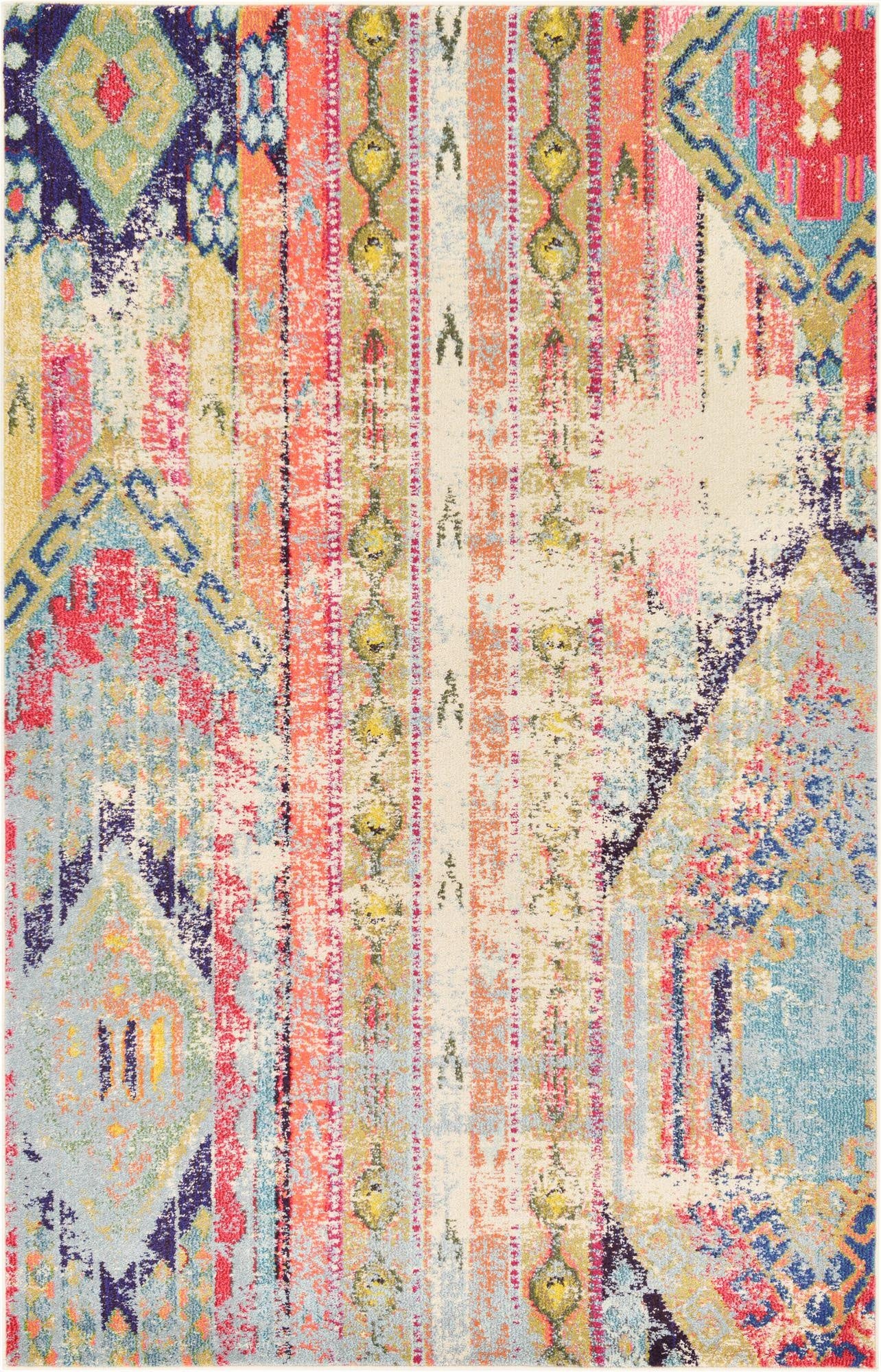 Primary image 5' x 8'  Washable Santa Fe Rug