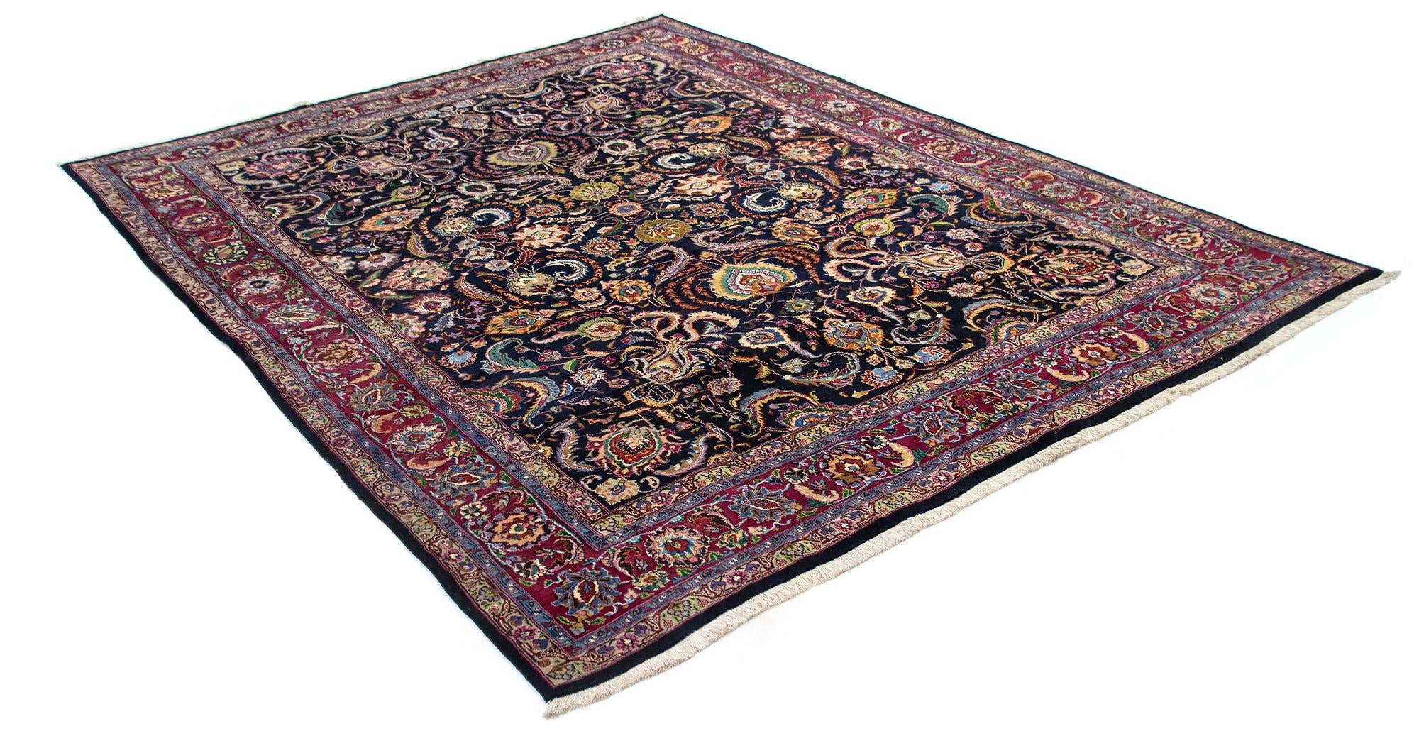 9' 8 x 12' 3 Hand Knotted Sarough Persian Wool Rug