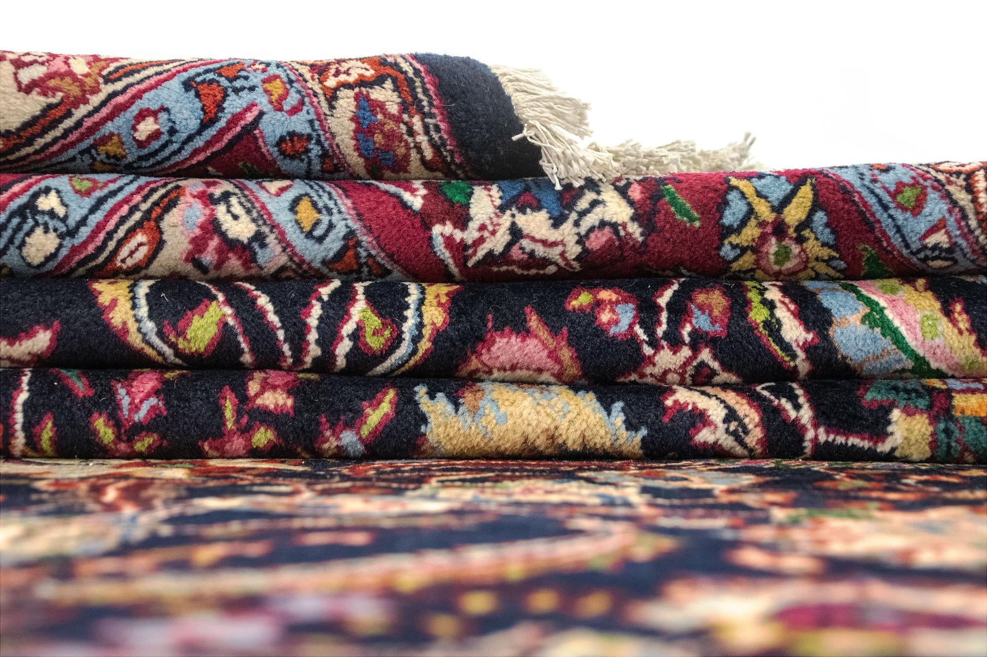 9' 8 x 12' 3 Hand Knotted Sarough Persian Wool Rug