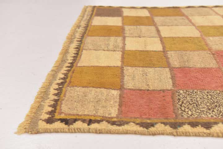 3' 5 x 4' 10 Hand Knotted Shiraz-Gabbeh Persian Wool Rug