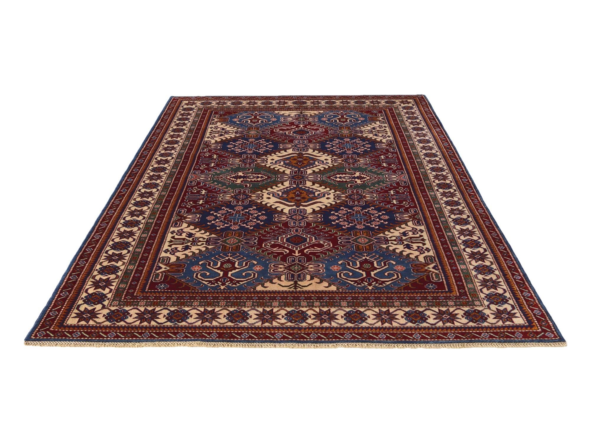 6' x 8' 6 Hand Knotted Shirvan Rug