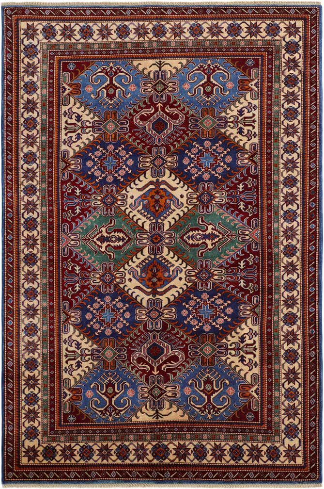 6' x 8' 6 Hand Knotted Shirvan Rug