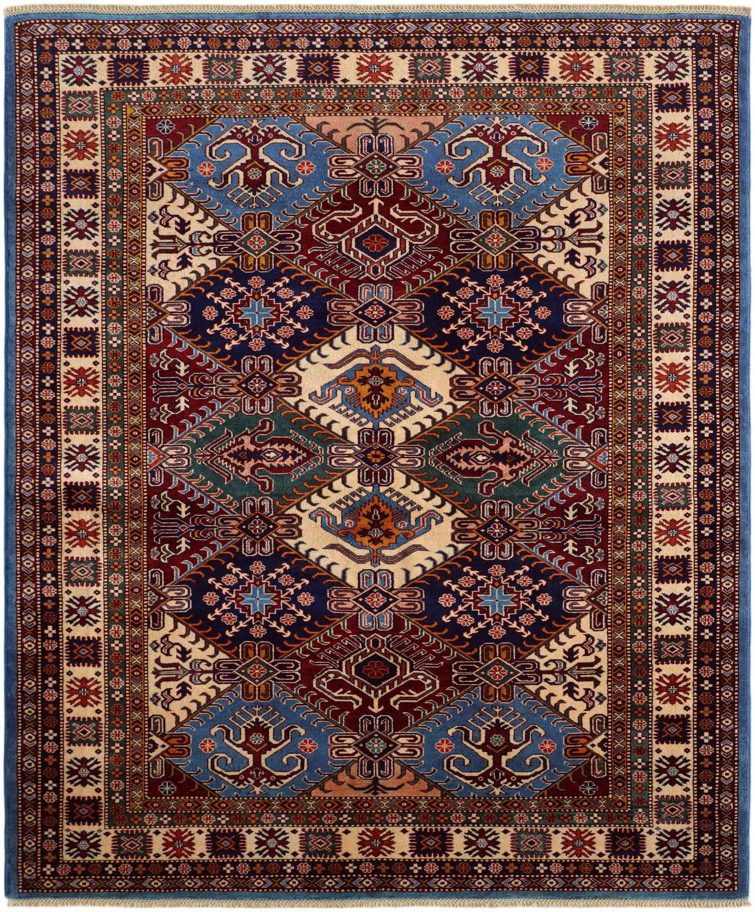 6' 1 x 7' 3 Hand Knotted Shirvan Rug
