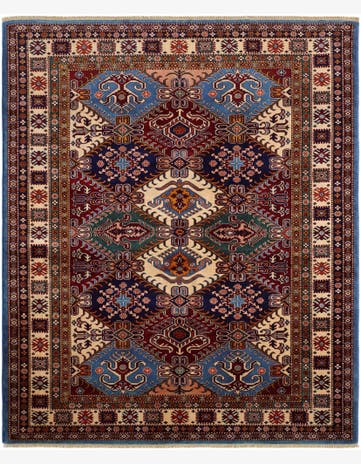 6' 1 x 7' 3 Hand Knotted Shirvan Rug