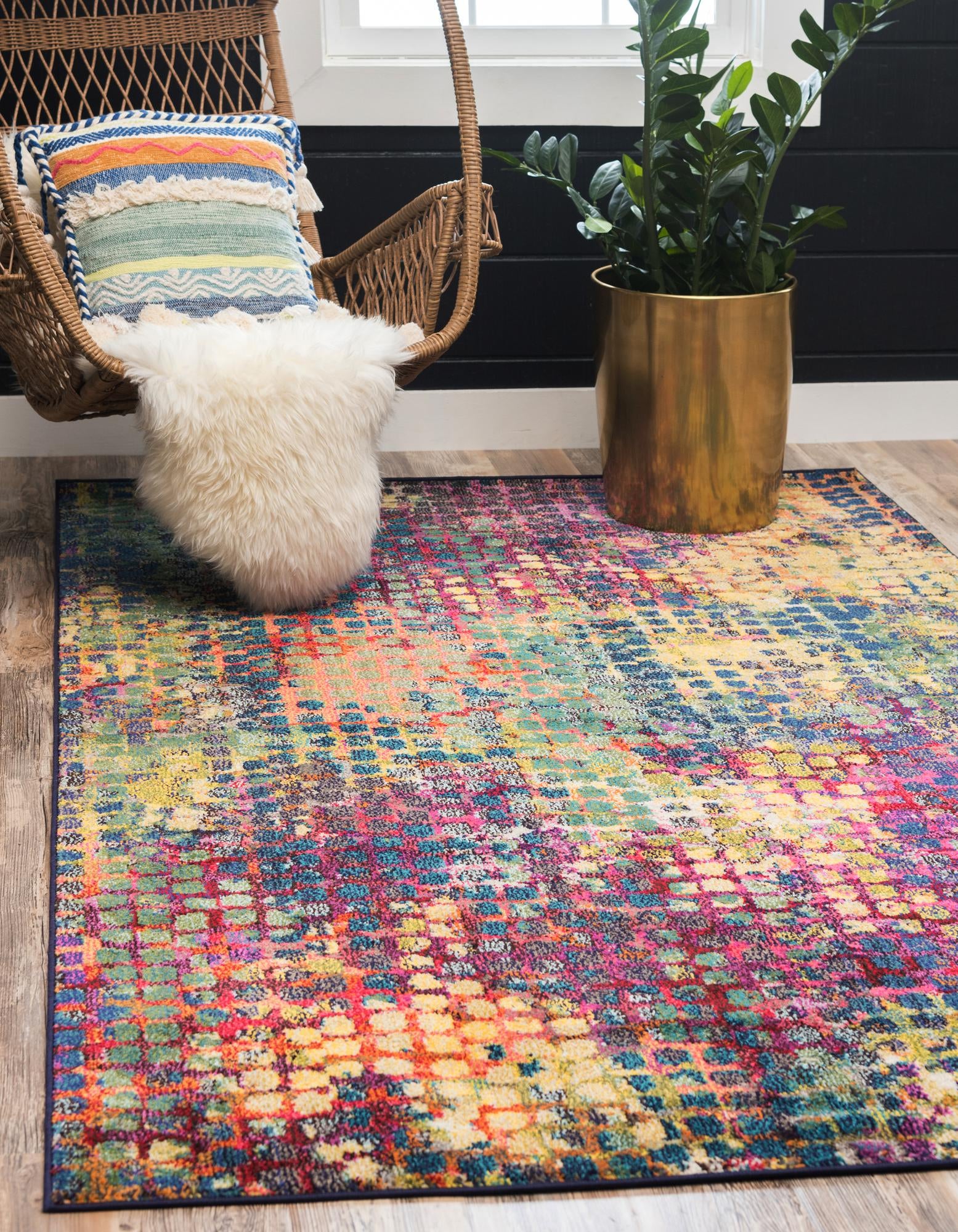 5' x 8' Washable Spectrum Rug
