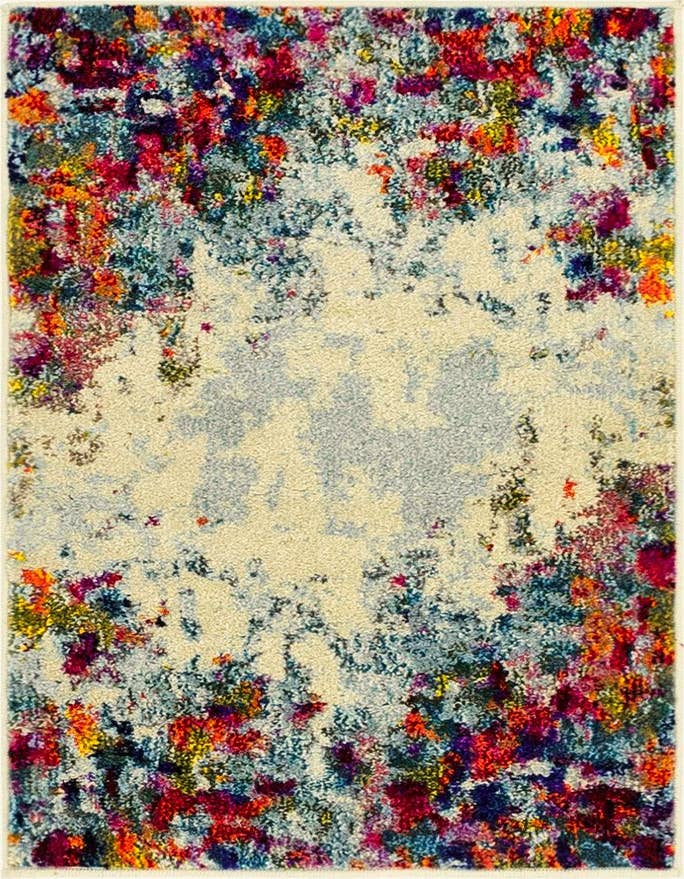 Detail image of 2' 2 x 3' Washable Spectrum Rug