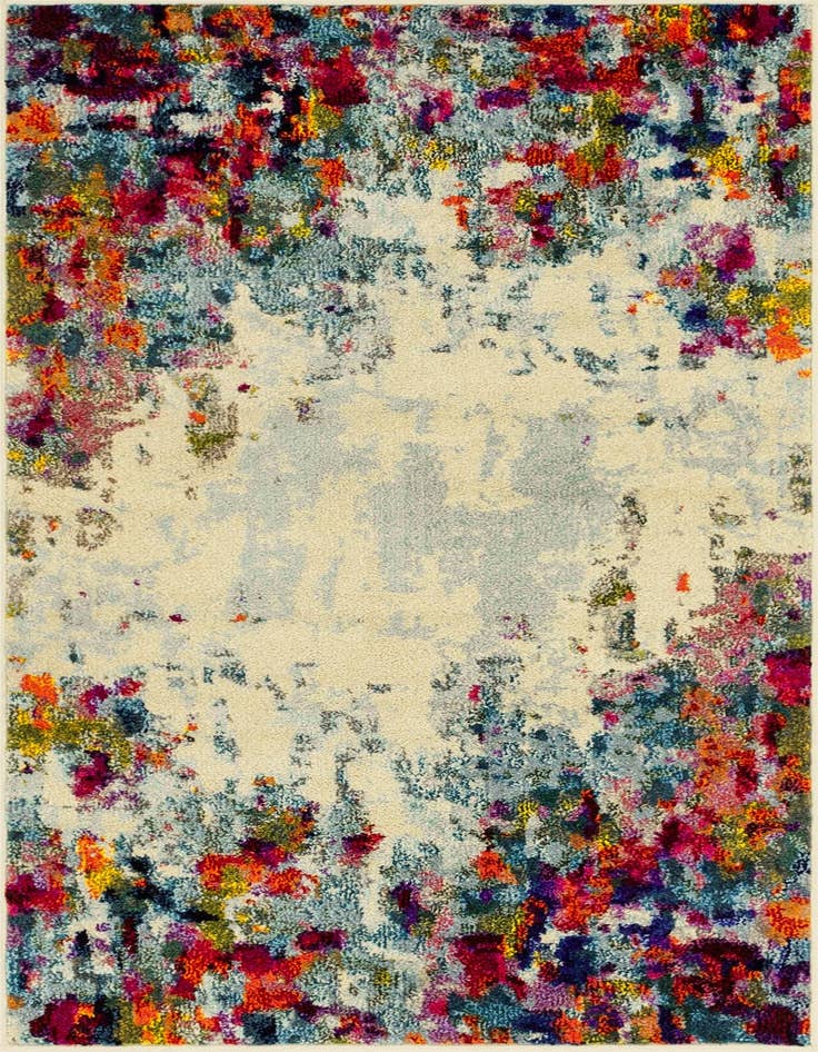 Detail image of 3' 3 x 5' 3 Washable Spectrum Rug