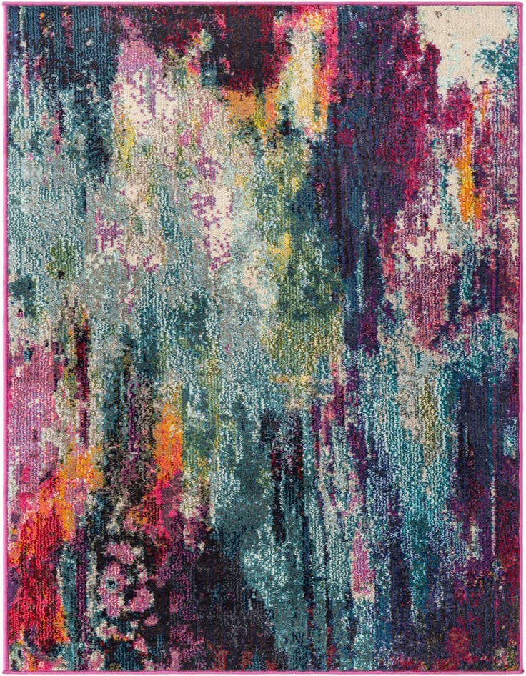 Detail image of 3' 3 x 5' 3 Washable Spectrum Rug