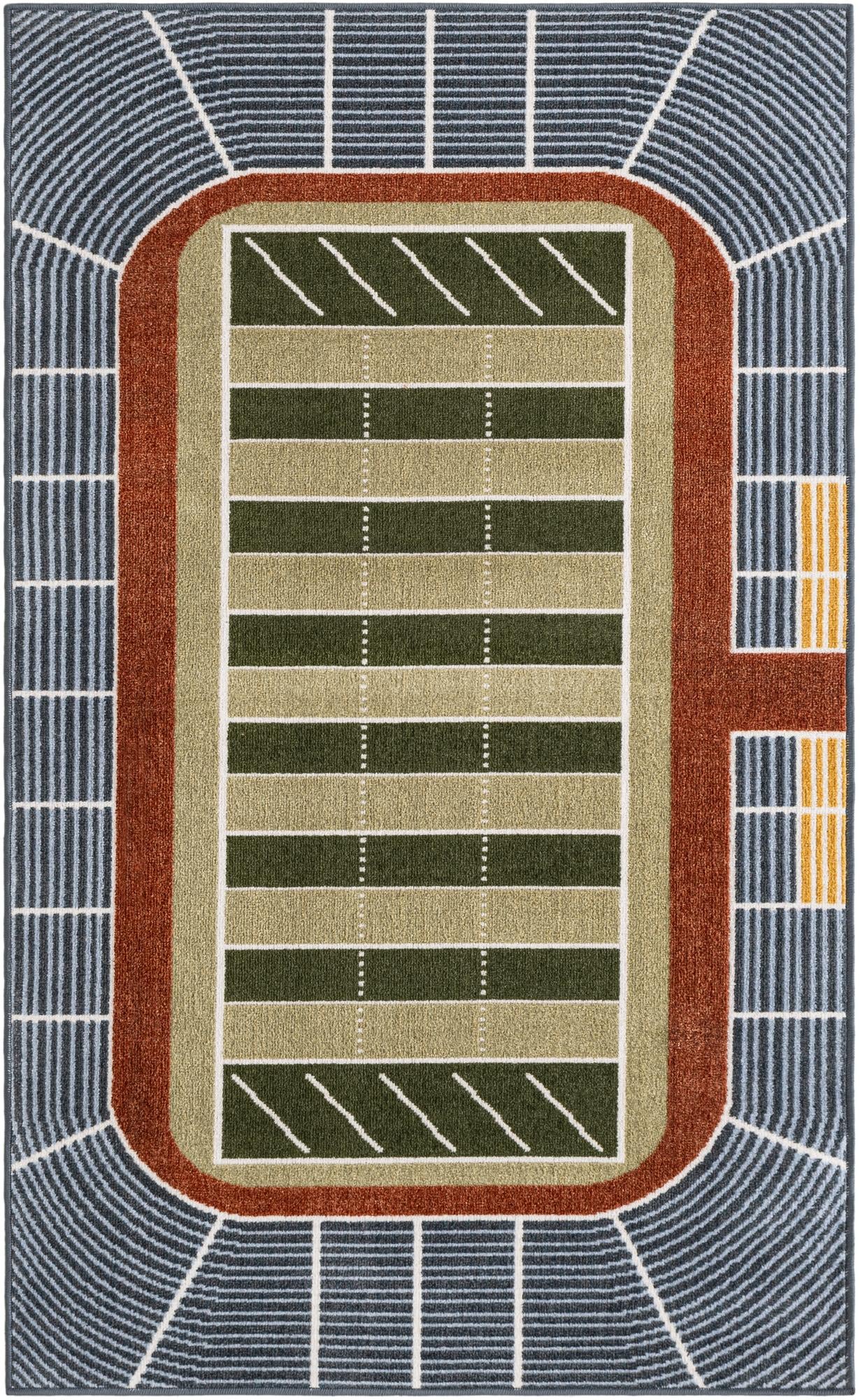 3' 3 x 5' 3 Sports Washable Rug