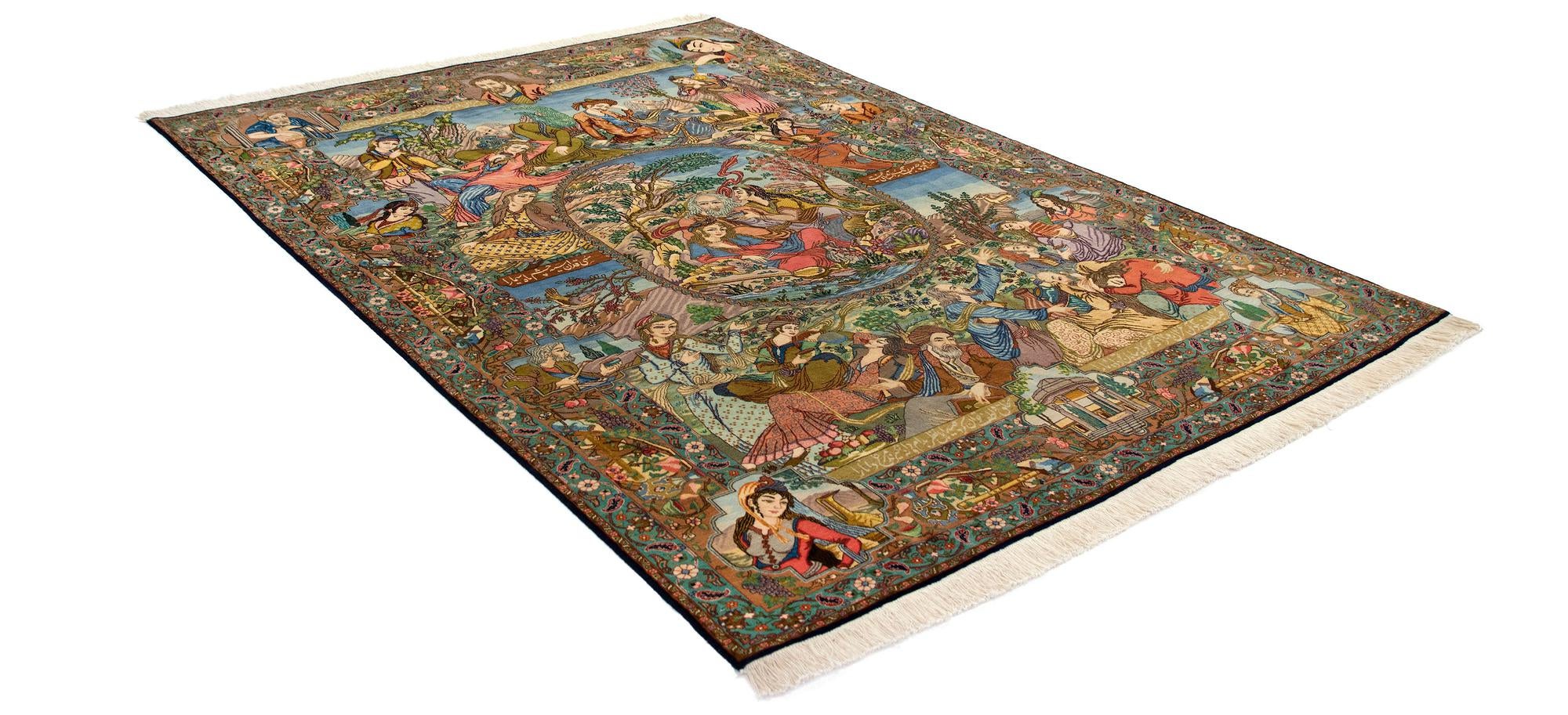 6' 4 x 9' 9 Hand Knotted Tabriz Persian Rug