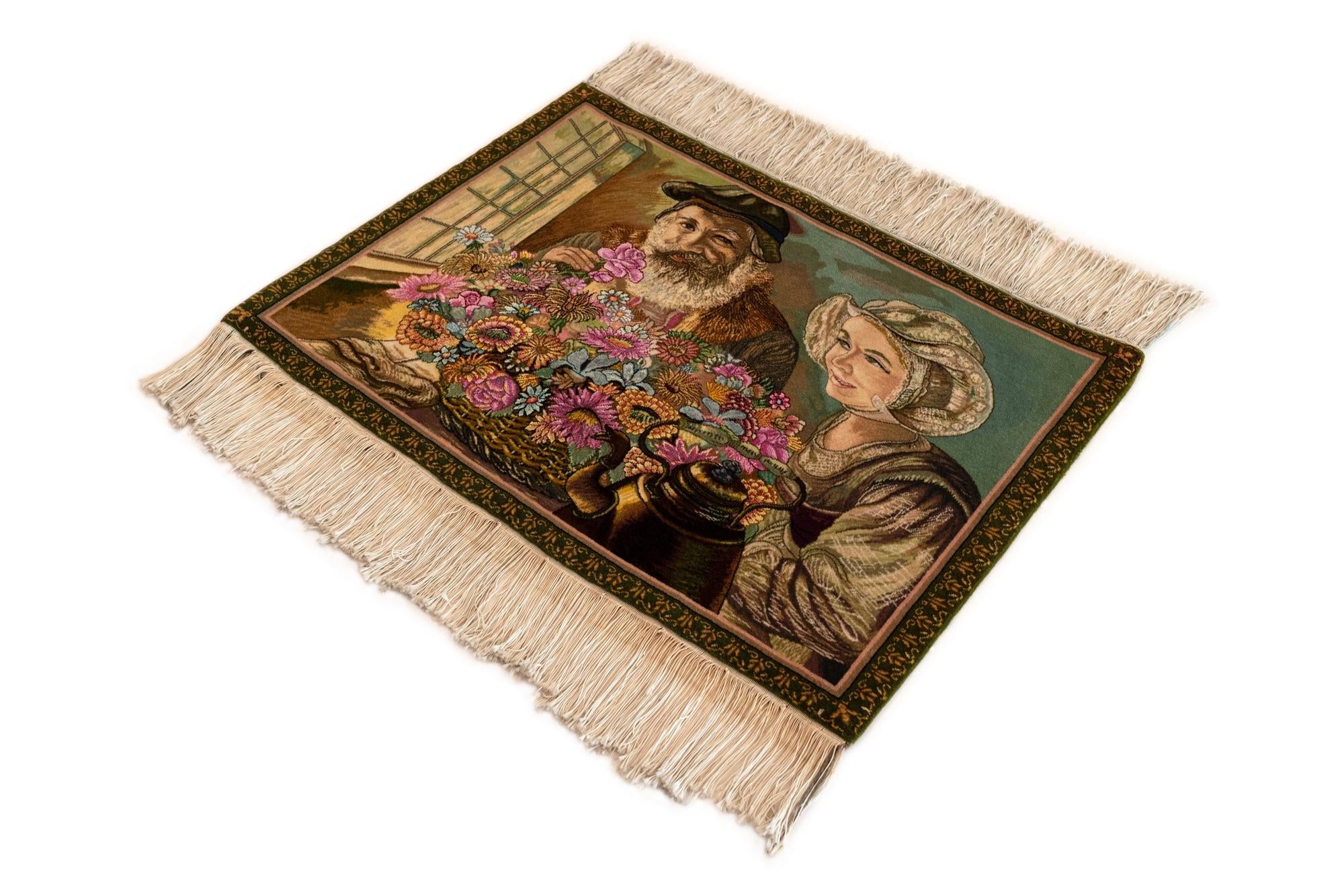 2' x 2' 9 Tabriz Wool Rug