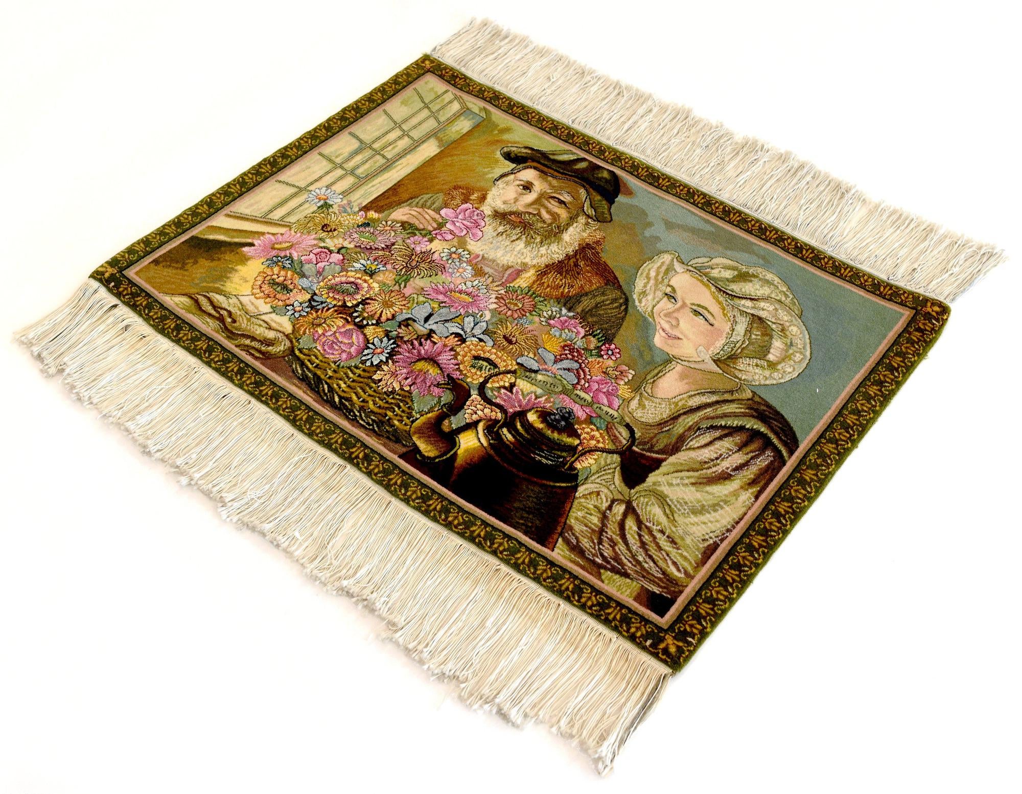 2' x 2' 9 Tabriz Wool Rug