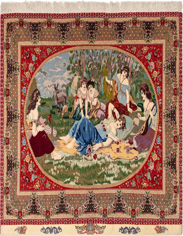 Detail image of 4' 11 x 6' 6 Tabriz Wool Rug