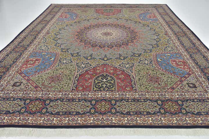 9' 9 x 13' Hand Knotted Tabriz Persian Rug