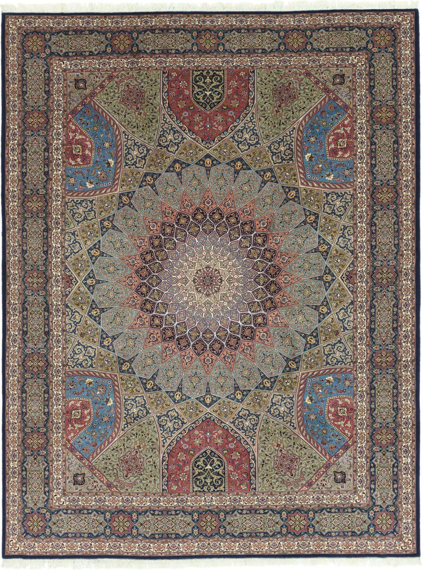 9' 9 x 13' Hand Knotted Tabriz Persian Rug