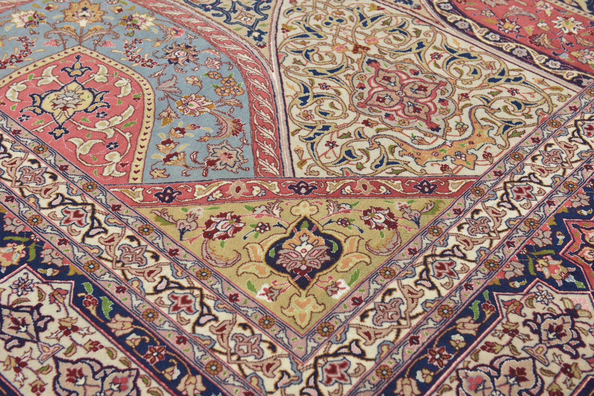 9' 6 x 13' 4 Hand Knotted Tabriz Persian Rug