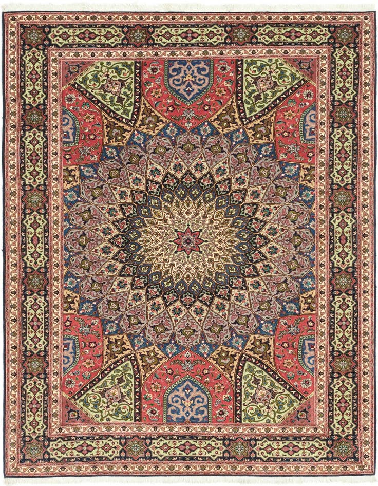Detail image of 5' 5 x 8' Hand Knotted Tabriz Persian Rug