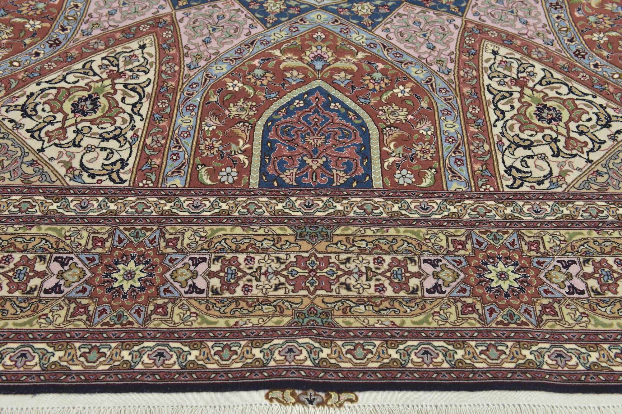 6' 5 x 10' 1 Hand Knotted Tabriz Persian Rug