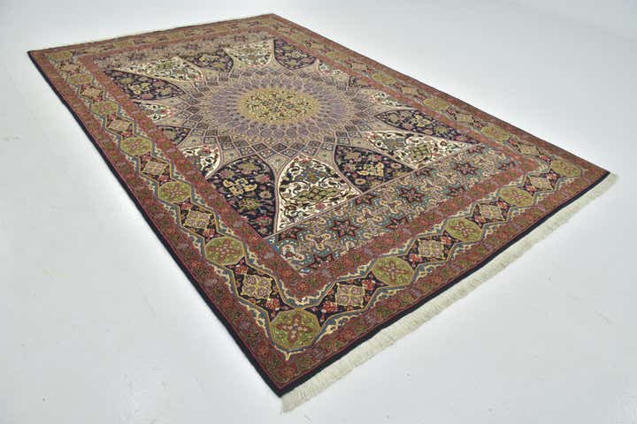 6' 8 x 10' 1 Hand Knotted Tabriz Persian Wool Rug