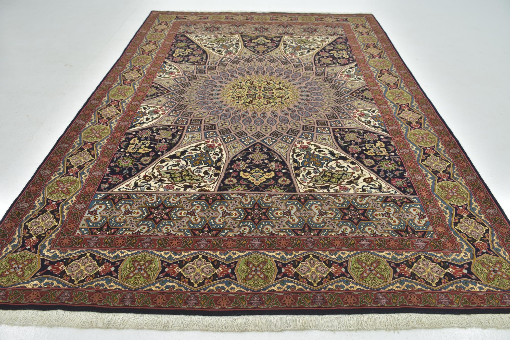 6' 8 x 10' 1 Hand Knotted Tabriz Persian Wool Rug
