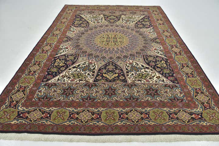 6' 8 x 10' 1 Hand Knotted Tabriz Persian Wool Rug
