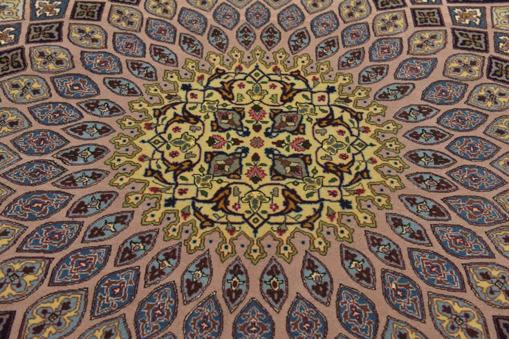 Detail image of 6' 8 x 10' 1 Hand Knotted Tabriz Persian Wool Rug