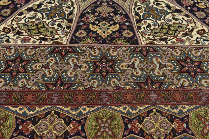 6' 8 x 10' 1 Hand Knotted Tabriz Persian Wool Rug