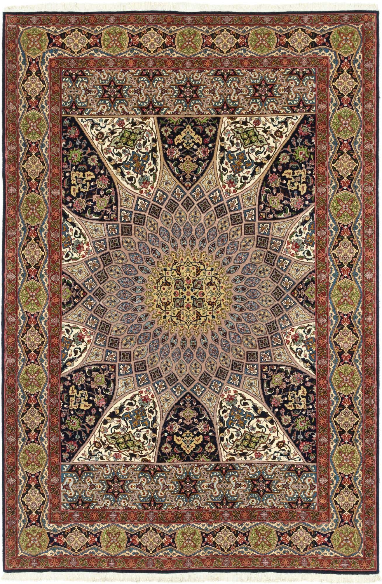 6' 8 x 10' 1 Hand Knotted Tabriz Persian Wool Rug