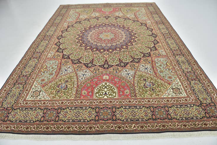 Detail image of 8' 3 x 11' 8 Hand Knotted Tabriz Persian Rug
