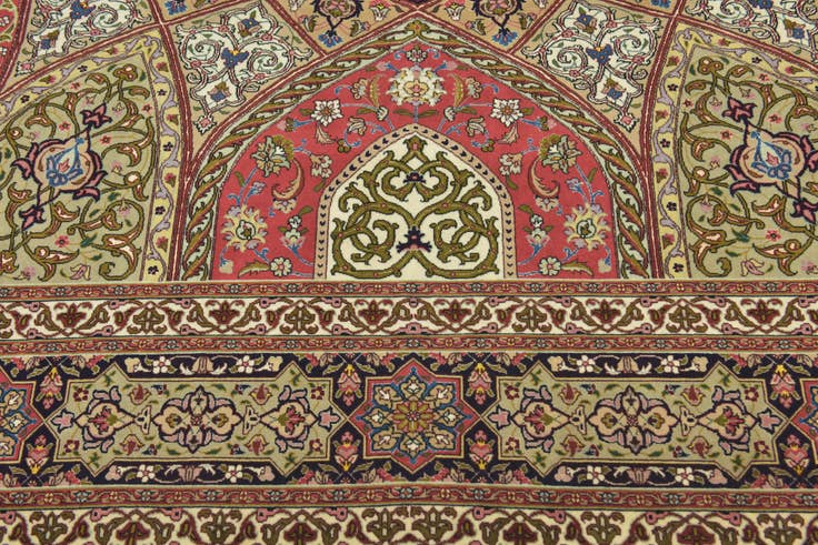 Detail image of 8' 3 x 11' 8 Hand Knotted Tabriz Persian Rug