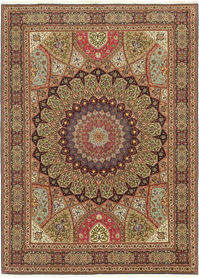 Detail image of 8' 3 x 11' 8 Hand Knotted Tabriz Persian Rug
